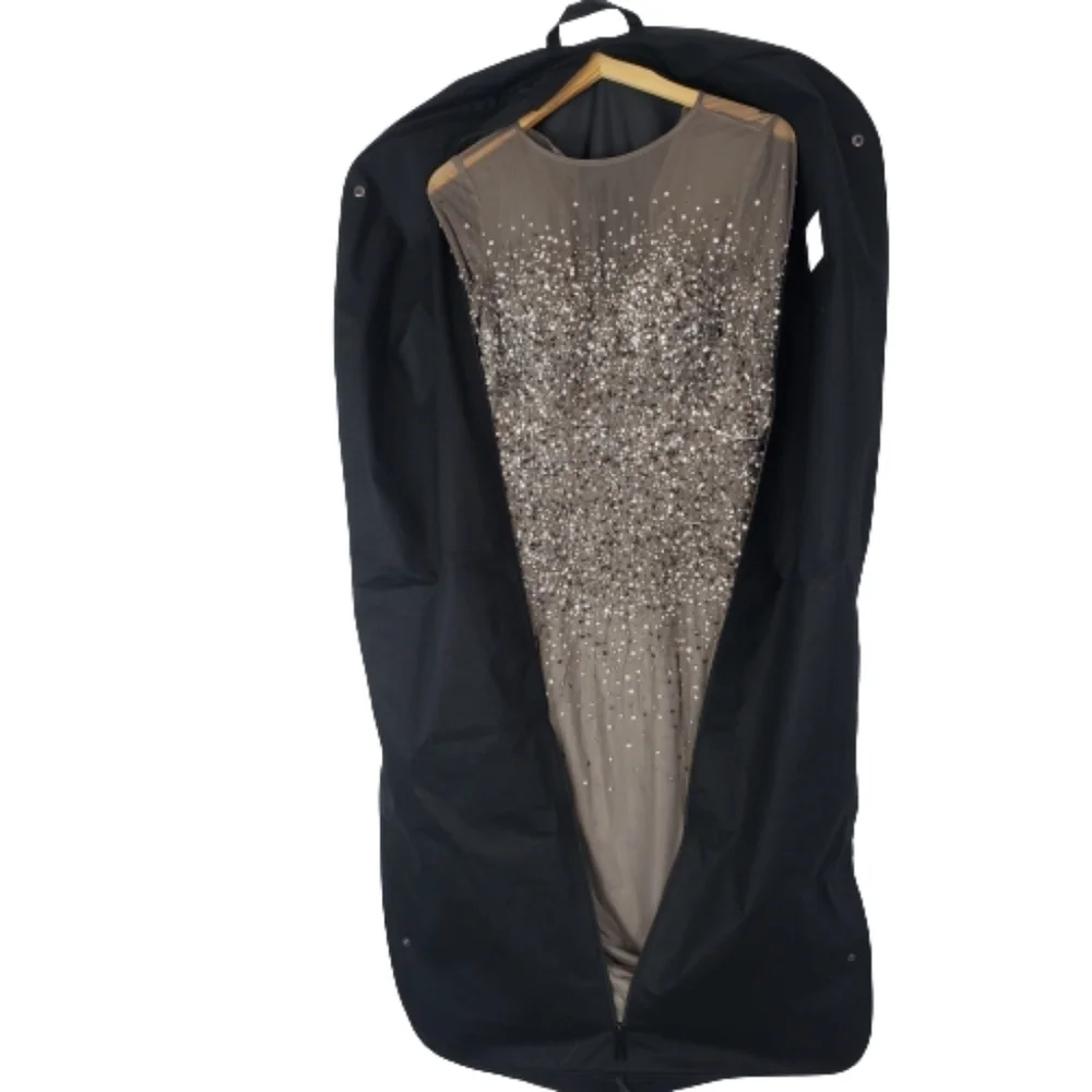 Auth Chanel black garment bag